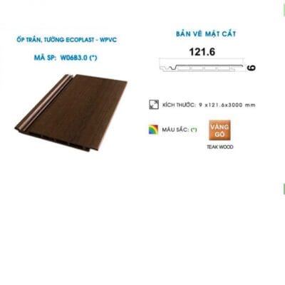 Gỗ nhựa ốp trần, tường Ecoplast W09B ( 1 Bản )