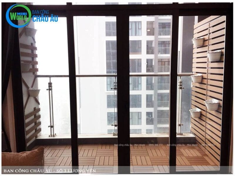 Vỉ sàn nhựa Composite - Vàng gỗ