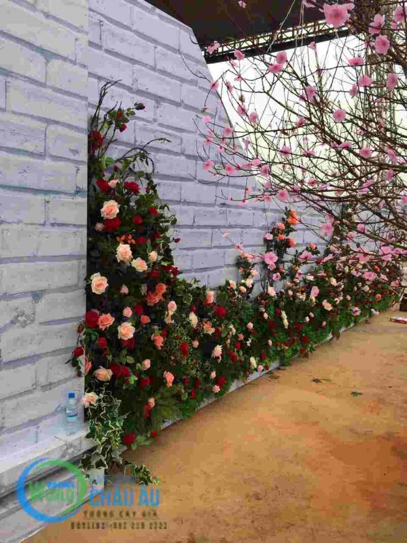 Mẫu tường cây giả đẹp