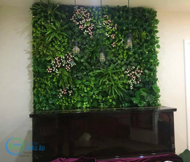 Mẫu tường cây giả đẹp