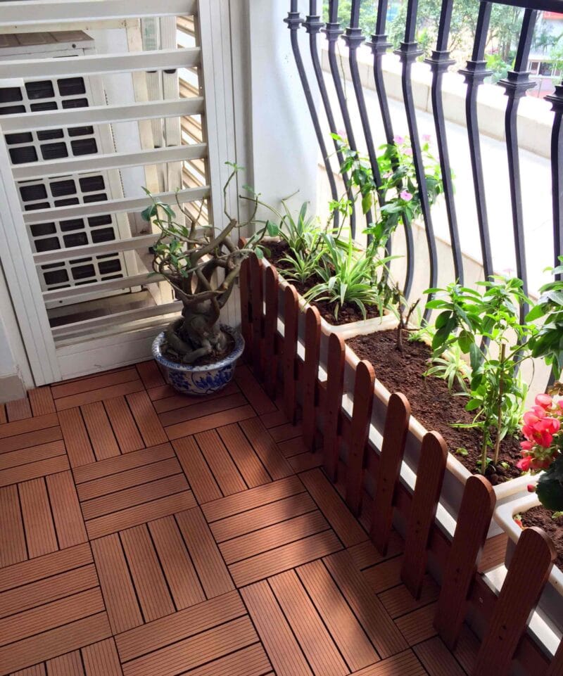 Vỉ sàn nhựa Composite - Đỏ sậm
