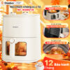 Nồi chiên không dầu 5L Gaabor AF-45M01A nút cơ thế hệ mới cửa kính trong suốt núm đôi tuần hoàn khí
