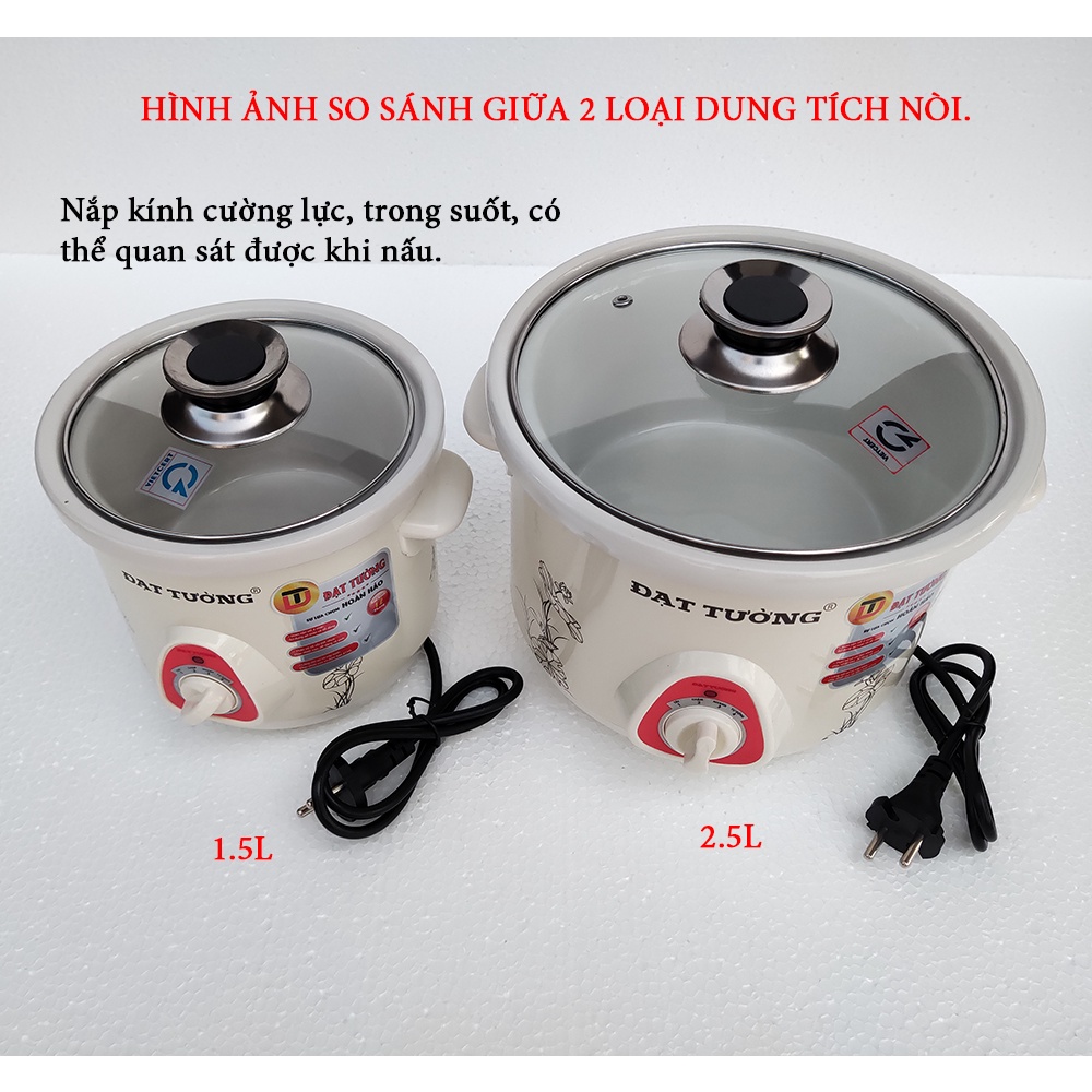 Nồi nấu chậm ĐẠT TƯỜNG nồi điện đa năng ruột gốm sứ - hàng chính hãng Nồi nấu chậm ĐẠT TƯỜNG nồi điện đa năng ruột gốm sứ - hàng chính hãng