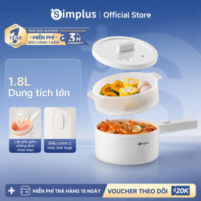 Simplus Nồi Lẩu Điện Đa Năng Dung tích 1.8L/2L DZGH012/009 - Bảo Hành 1 Năm 1 Đổi 1