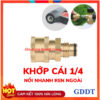 Khớp nối nhanh 1/4 ren ngoài, lắp súng rửa xe gắn bình bọt tuyết (ĐẦU CÁI 1/4)