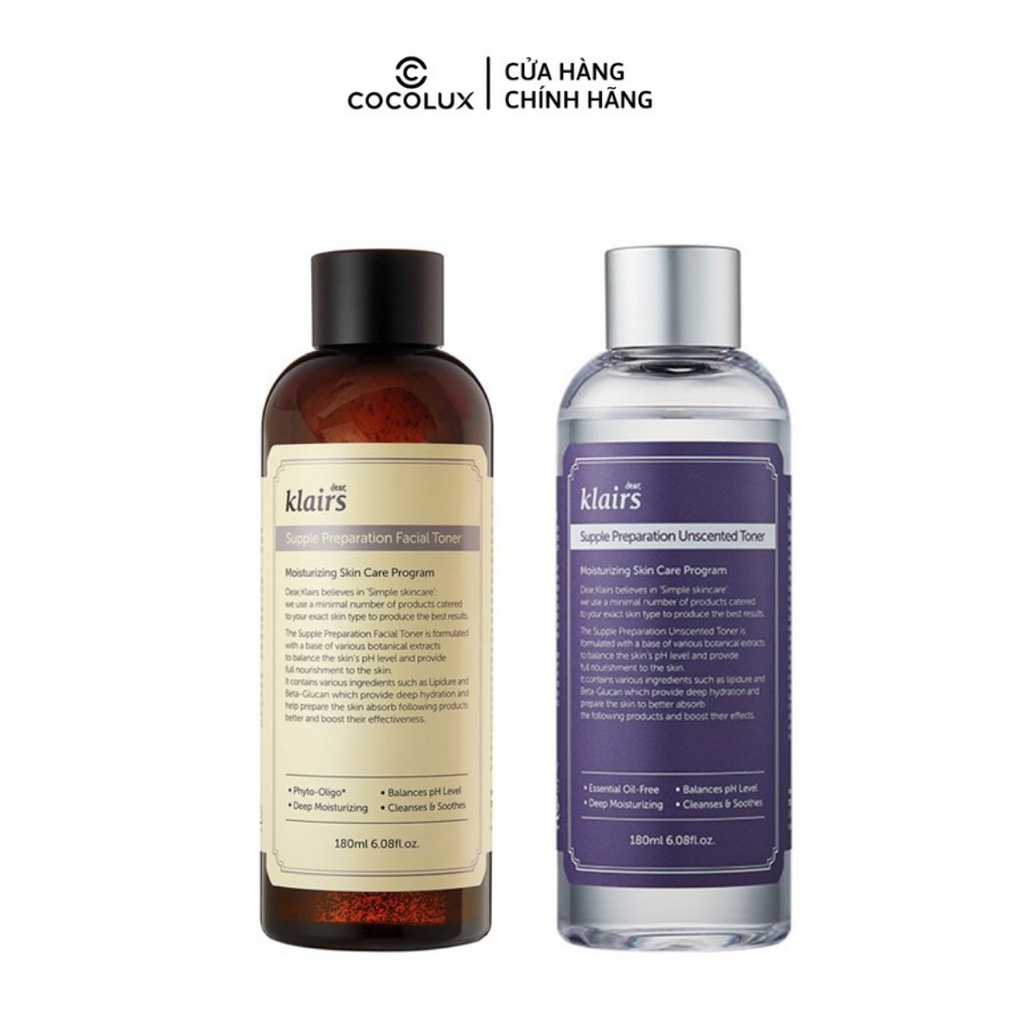 Nước hoa hồng Dear Klairs Supple Preparation Facial Toner 180ml Nước hoa hồng Dear Klairs Supple Preparation Facial Toner 180ml