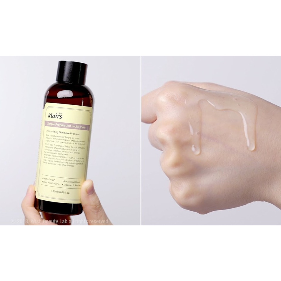 Nước hoa hồng Dear Klairs Supple Preparation Facial Toner 180ml Nước hoa hồng Dear Klairs Supple Preparation Facial Toner 180ml