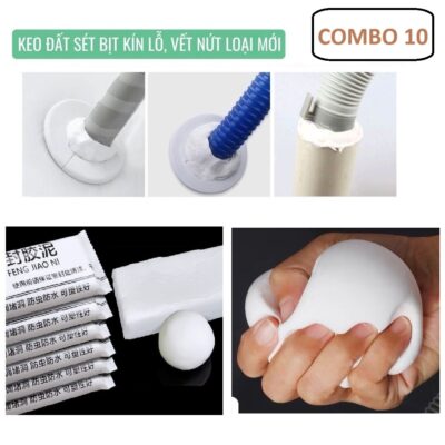(Combo10) Xi măng dẻo bịt lỗ điều hoà, đường ống nước