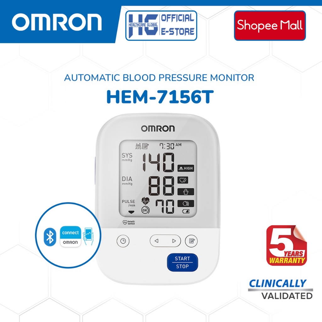 Máy Đo Huyết Áp Bắp Tay Omron HEM-7156T-A | Kết Nối Bluetooth, Vòng Bít 360 Chính Xác, Kèm Adapter Máy Đo Huyết Áp Bắp Tay Omron HEM-7156T-A | Kết Nối Bluetooth, Vòng Bít 360 Chính Xác, Kèm Adapter