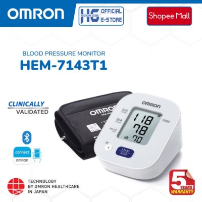 Máy Đo Huyết Áp Bắp Tay Tự Động Omron HEM-7143T1 | Công Nghệ Intellisense Hỗ Trợ Đo Huyết Áp, Nhịp Tim Ngay Tại Nhà