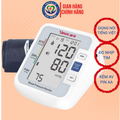 Máy đo huyết áp Sinocare BA-801 Chính Hãng ( Giọng nói Tiếng Việt)