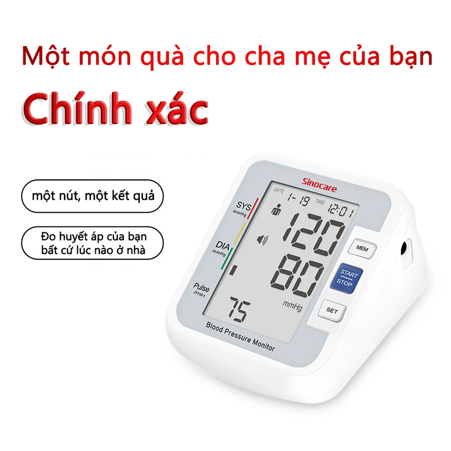 Máy đo huyết áp Sinocare BA-801 Chính Hãng ( Giọng nói Tiếng Việt) Máy đo huyết áp Sinocare BA-801 Chính Hãng ( Giọng nói Tiếng Việt)