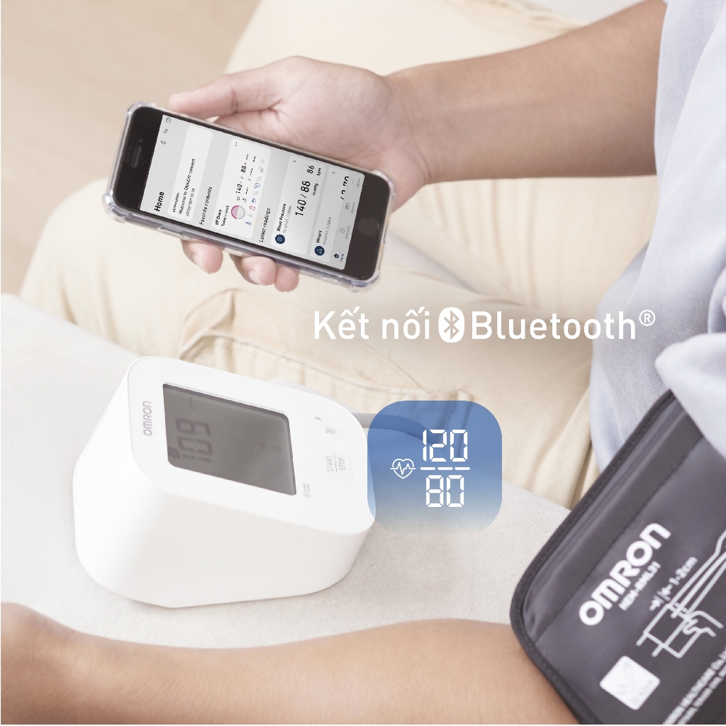 (Dòng mới 2026) Máy Đo Huyết Áp Bluetooth OMRON EZ BT HEM-7183T1-AP - Không kèm Adapter - Bảo hành 5 năm (Dòng mới 2026) Máy Đo Huyết Áp Bluetooth OMRON EZ BT HEM-7183T1-AP - Không kèm Adapter - Bảo hành 5 năm