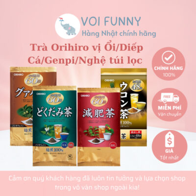 [CHÍNH HÃNG] Trà Orihiro giảm cân lá ổi/ diếp cá/ genpi/nghệ MẪU MỚI nội địa Nhật date 2027