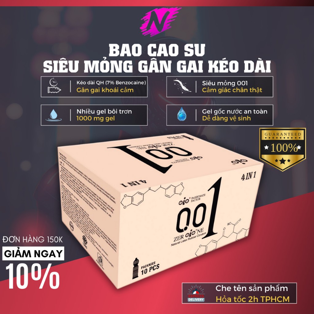 Bao cao su siêu mỏng 001 OiO kéo dài thời gian, bcs gai nhiều gel bôi trơn chống xuất tinh sớm Bao cao su siêu mỏng 001 OiO kéo dài thời gian, bcs gai nhiều gel bôi trơn chống xuất tinh sớm