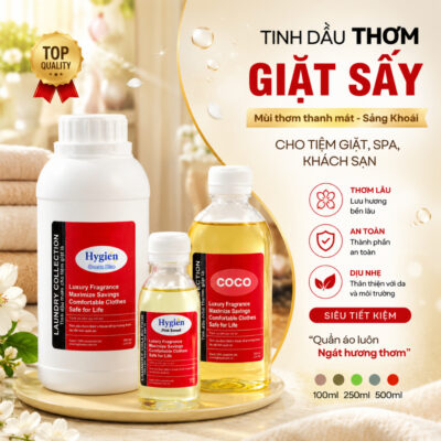 Tổng kho toàn quốc: Tinh dầu Giặt Là, Giặt Khô (12 mùi hương). Bí Quyết Cho Quần Áo Luôn Mới Mẻ Thơm Mát.