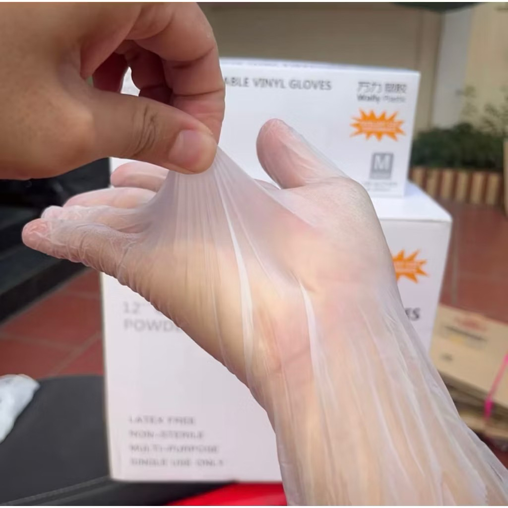 Găng Tay Trong Suốt Vinyl Dài 30cm, Găng Tay Không Bột Dai Dẻo Làm Từ Nhựa PVC Dùng Nấu Ăn, Massage, Gội Đầu Dưỡng Sinh Găng Tay Trong Suốt Vinyl Dài 30cm, Găng Tay Không Bột Dai Dẻo Làm Từ Nhựa PVC Dùng Nấu Ăn, Massage, Gội Đầu Dưỡng Sinh