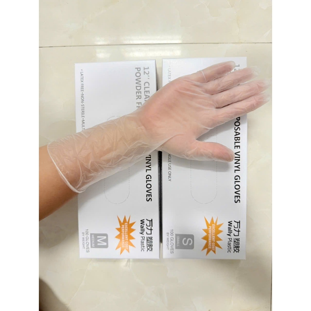 Găng Tay Trong Suốt Vinyl Dài 30cm, Găng Tay Không Bột Dai Dẻo Làm Từ Nhựa PVC Dùng Nấu Ăn, Massage, Gội Đầu Dưỡng Sinh Găng Tay Trong Suốt Vinyl Dài 30cm, Găng Tay Không Bột Dai Dẻo Làm Từ Nhựa PVC Dùng Nấu Ăn, Massage, Gội Đầu Dưỡng Sinh