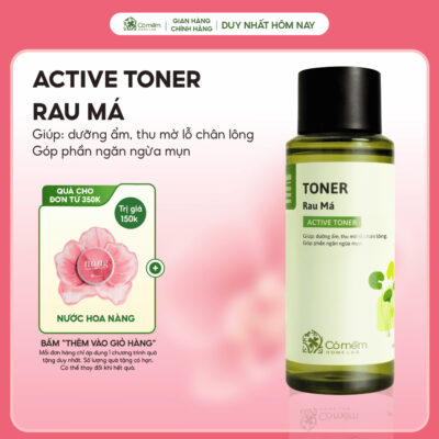 Active Toner Dưỡng Ẩm Ngừa Mụn Rau Má Dành Cho Da Mụn Da Dầu Nhạy Cảm Cỏ Mềm 150ml