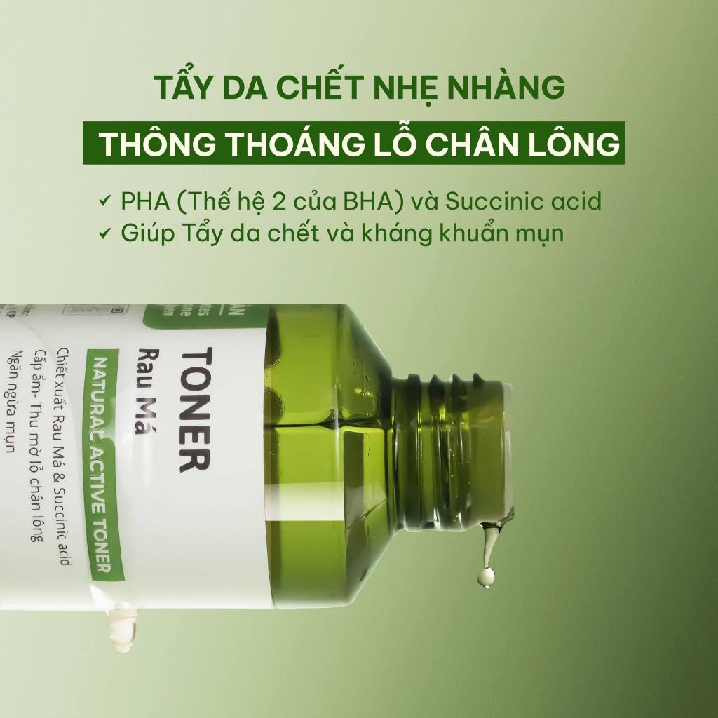 Active Toner Dưỡng Ẩm Ngừa Mụn Rau Má Dành Cho Da Mụn Da Dầu Nhạy Cảm Cỏ Mềm 150ml Active Toner Dưỡng Ẩm Ngừa Mụn Rau Má Dành Cho Da Mụn Da Dầu Nhạy Cảm Cỏ Mềm 150ml