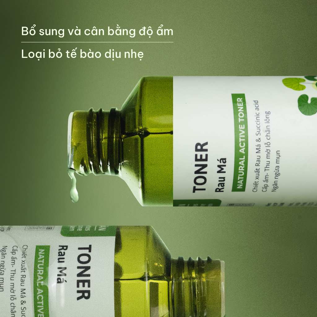 Active Toner Dưỡng Ẩm Ngừa Mụn Rau Má Dành Cho Da Mụn Da Dầu Nhạy Cảm Cỏ Mềm 150ml Active Toner Dưỡng Ẩm Ngừa Mụn Rau Má Dành Cho Da Mụn Da Dầu Nhạy Cảm Cỏ Mềm 150ml