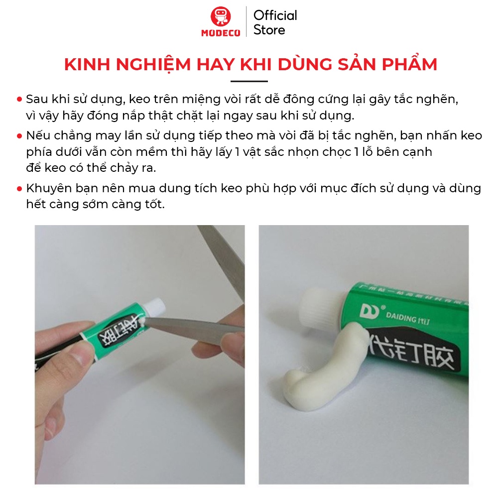 Keo Siêu Dính Đa Năng Modeco - Keo Dán Siêu Chắc Mọi Bề Mặt, Nhanh Khô, Không Làm Hỏng Bề Mặt Tường, Không Cần Khoan Đục Keo Siêu Dính Đa Năng Modeco - Keo Dán Siêu Chắc Mọi Bề Mặt, Nhanh Khô, Không Làm Hỏng Bề Mặt Tường, Không Cần Khoan Đục