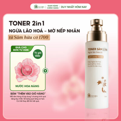 Toner Nước Cân Bằng Da Sâm 1700 Cấp Ẩm Bổ Sung Dưỡng Chất Và Ngừa Lão Hoá Da Cỏ Mềm 150ml
