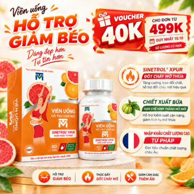 Viên uống hỗ trợ giảm béo VTM - hỗ trợ giảm cân an toàn hiệu quả - Lọ 60 viên