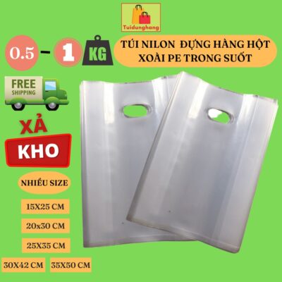 [SIÊU SALE] 💥 0,5kg - 1kg Túi Gói Hàng Trong Suốt Nilong PE Hột Xoài - Túi Ni Lông Tuidunghang Đựng Quần Áo Giày Dép 💥