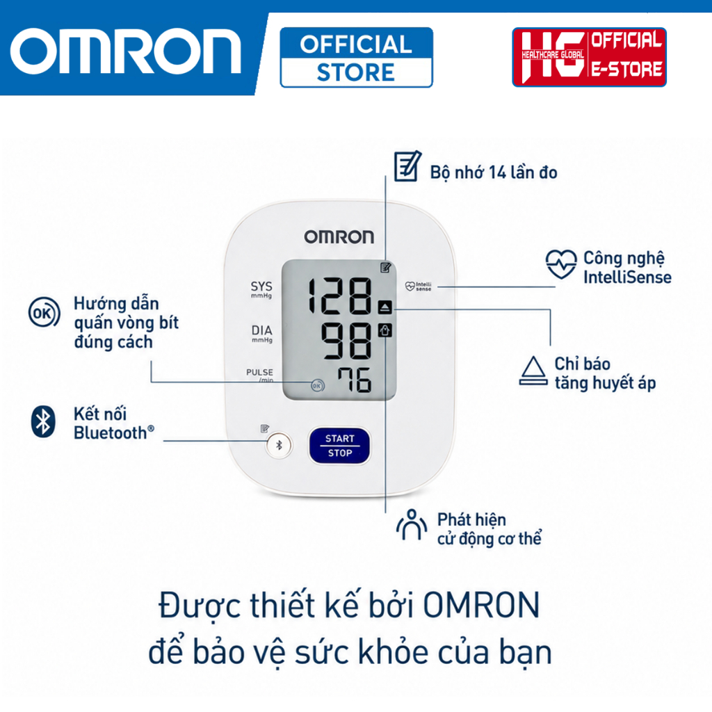 Máy Đo Huyết Áp Omron HEM-7141T1 | Kết Nối Bluetooth, Omron Connect, Bảo Hành Chính Hãng 5 Năm Máy Đo Huyết Áp Omron HEM-7141T1 | Kết Nối Bluetooth, Omron Connect, Bảo Hành Chính Hãng 5 Năm
