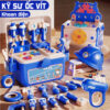 Bộ đồ chơi kỹ sư lắp ráp kèm khoan điện vặn ốc vít, combo hộp dụng cụ sửa chữa kỹ thuật, xếp hình cho bé trai