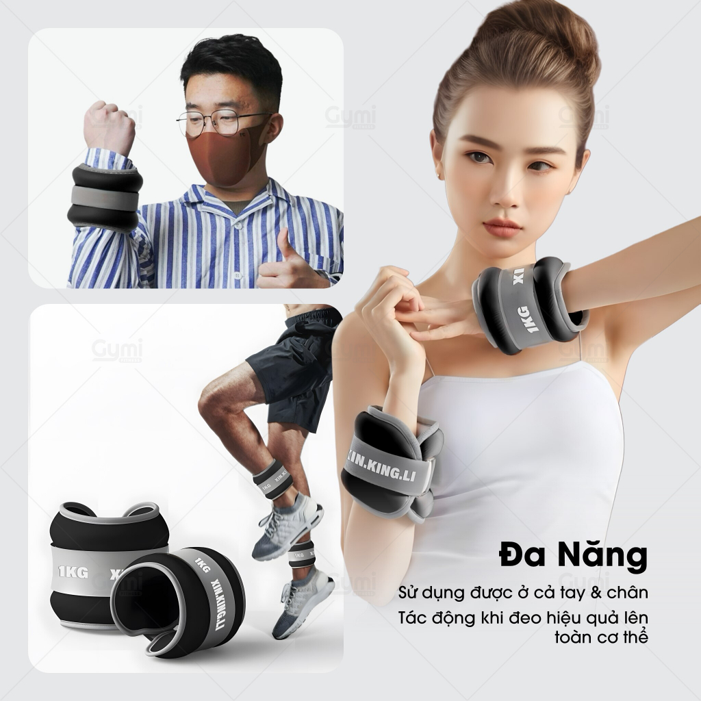 Tạ Đeo Chân Tay 1kg - Tạ Tập Gym Chạy Bộ - Dụng Cụ Tăng Sức Bền Khi Tập Luyện Thể Thao - TaChan1kg Tạ Đeo Chân Tay 1kg - Tạ Tập Gym Chạy Bộ - Dụng Cụ Tăng Sức Bền Khi Tập Luyện Thể Thao - TaChan1kg