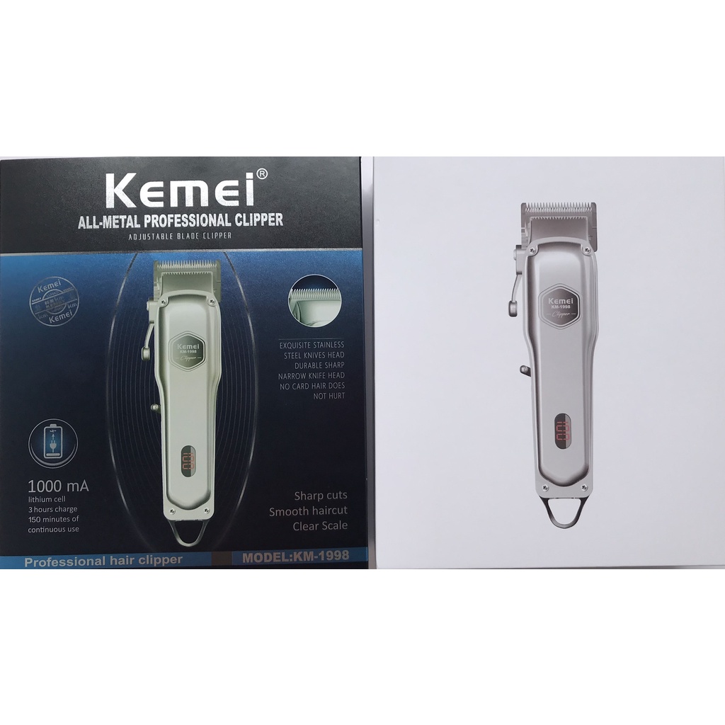 Tông đơ cắt tóc nguyên khối Kemei KM-1998 công suất 5w Tông đơ cắt tóc nguyên khối Kemei KM-1998 công suất 5w