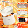 Nồi điện đa năng Gaabor GR-N15A lẩu điện 1.5L chống dính công suất 600W ăn mì nấu lẩu kèm xửng hấp