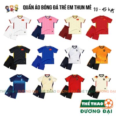 Quần Áo Bóng Đá Trẻ Em Siêu Cưng Mè Cao Cấp Đồ Đá Banh Cho Bé Thể Thao Đương Đại