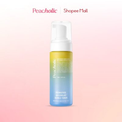 Toner Ngải Cứu Chăm Sóc Làm Sạch Da Peacholic Probiotics Water Relief Bubble Toner 200ml
