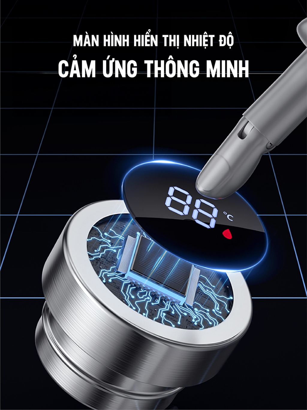 Bình giữ nhiệt NIUMI 48h 316 hiển thị nhiệt độ và nắp có tay cầm, nhiều dung tích Bình giữ nhiệt NIUMI 48h 316 hiển thị nhiệt độ và nắp có tay cầm, nhiều dung tích