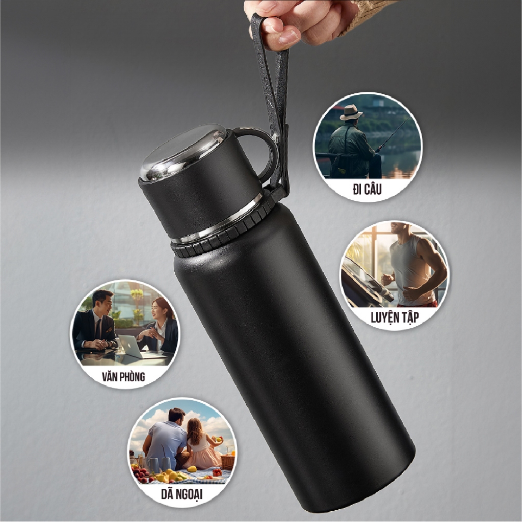 Bình giữ nhiệt NIUMI 48h 316 hiển thị nhiệt độ và nắp có tay cầm, nhiều dung tích Bình giữ nhiệt NIUMI 48h 316 hiển thị nhiệt độ và nắp có tay cầm, nhiều dung tích