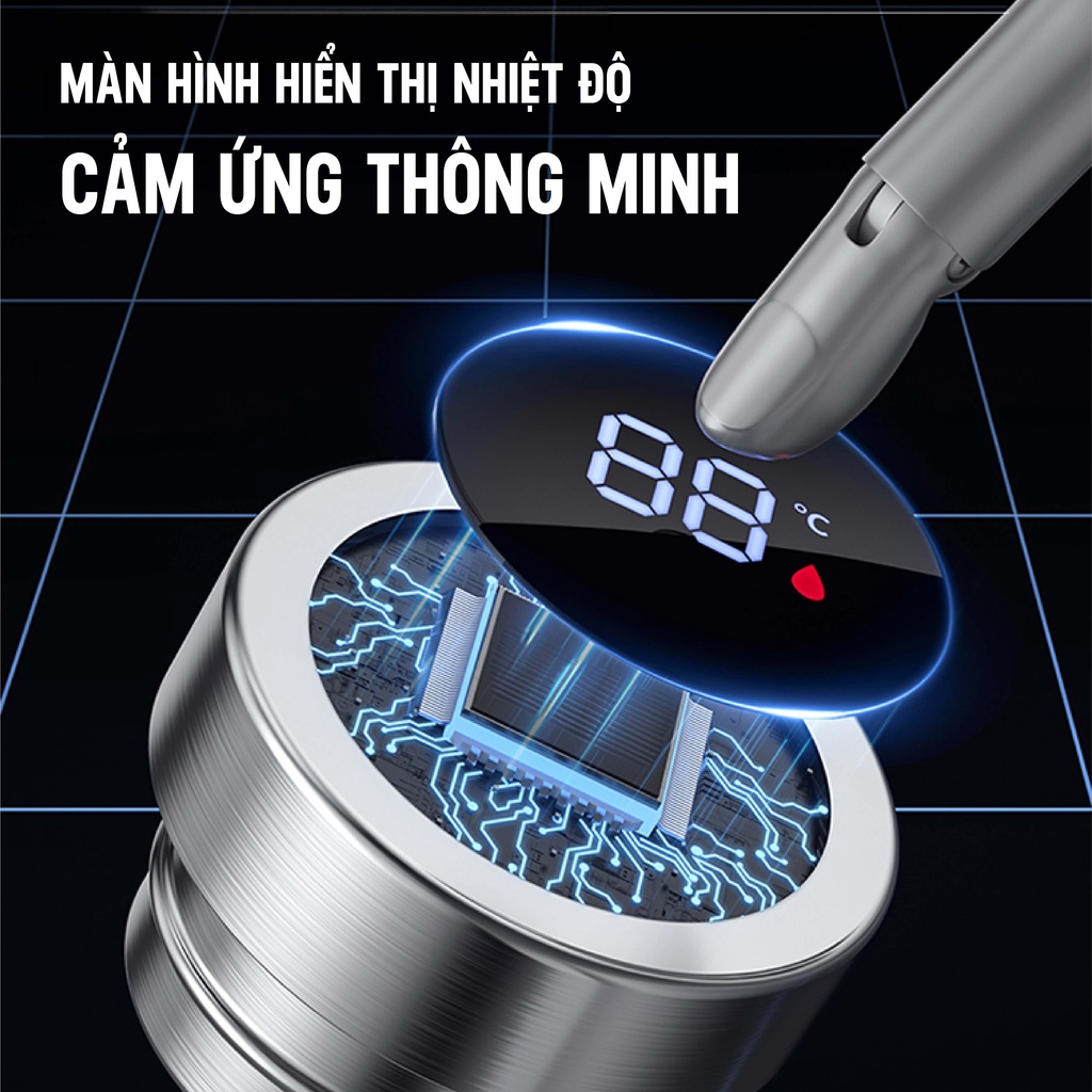 Bình giữ nhiệt NIUMI 48h 316 hiển thị nhiệt độ và nắp có tay cầm, nhiều dung tích Bình giữ nhiệt NIUMI 48h 316 hiển thị nhiệt độ và nắp có tay cầm, nhiều dung tích