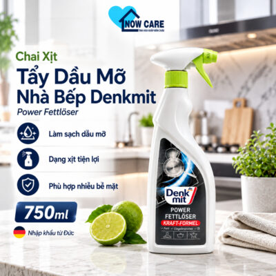 Chai Xịt Tẩy Rửa Dầu Mỡ Nhà Bếp Nội Địa Đức Denkmit Chai Tẩy Rửa Xịt Vệ Sinh Bếp Từ, Lò Nướng, Bếp Ga 750ml