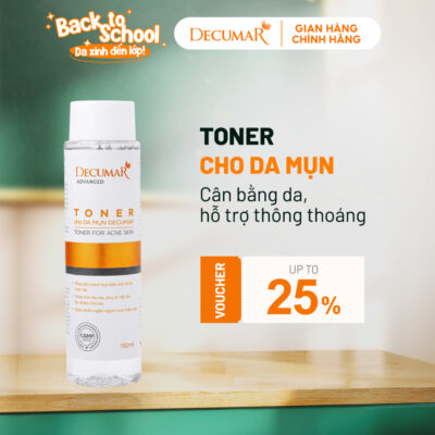 Toner cho da dầu mụn, da nhạy cảm Decumar Advanced chứa PHA, SA cấp ẩm, se khít lỗ chân lông