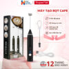 Máy tạo bọt cafe, máy đánh trứng mini cầm tay sạc USB 3 tốc độ sử dụng pin sạc cao cấp