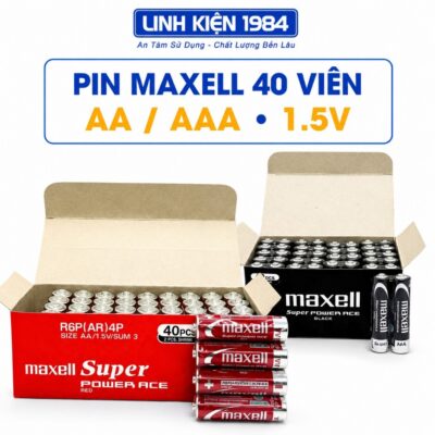 Hộp 40 Viên Pin Tiểu Maxell AA / AAA ( R6P / R03) Siêu Bền - Hàng Chính Hãng dùng cho đồng hồ Micro hát