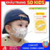 Khẩu trang y tế trẻ em 5D kids An Tâm dành cho bé 0- 8 tuổi, khẩu trang không bị ngộp