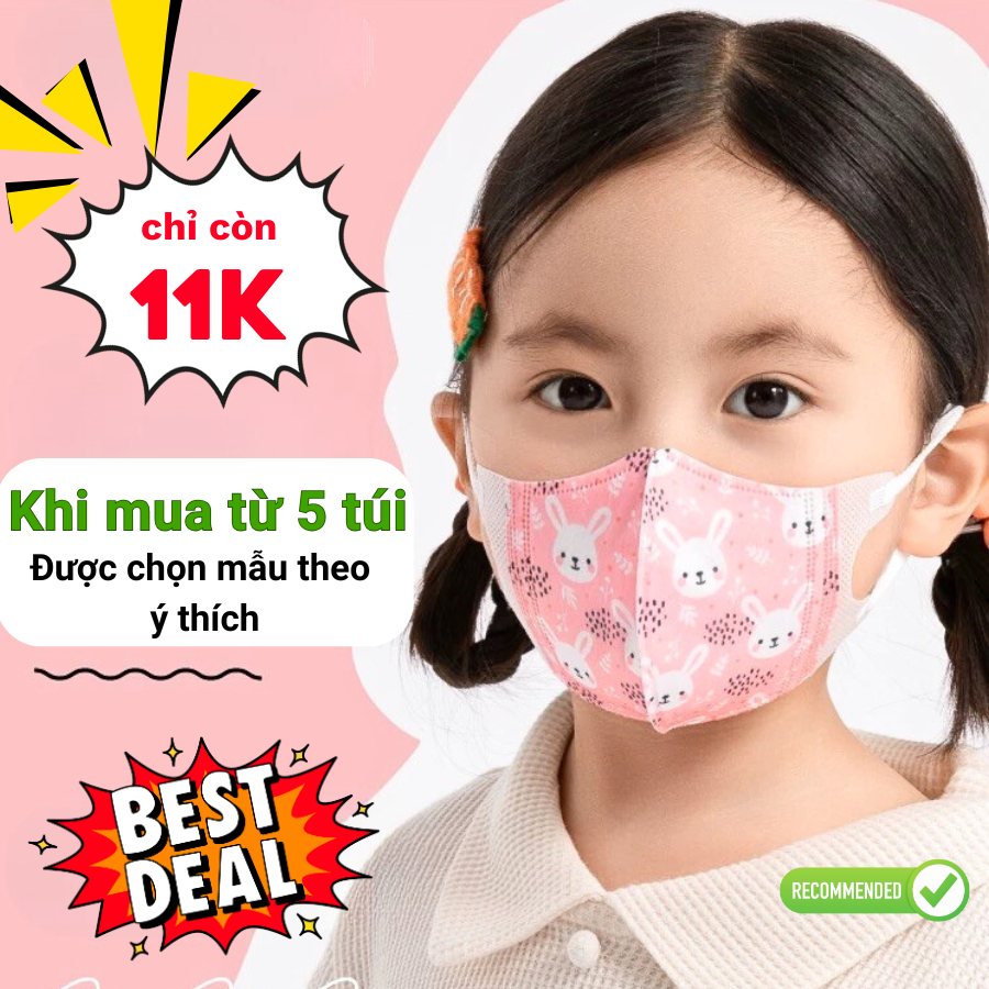 Khẩu trang y tế trẻ em 5D kids An Tâm dành cho bé 0- 8 tuổi, khẩu trang không bị ngộp Khẩu trang y tế trẻ em 5D kids An Tâm dành cho bé 0- 8 tuổi, khẩu trang không bị ngộp