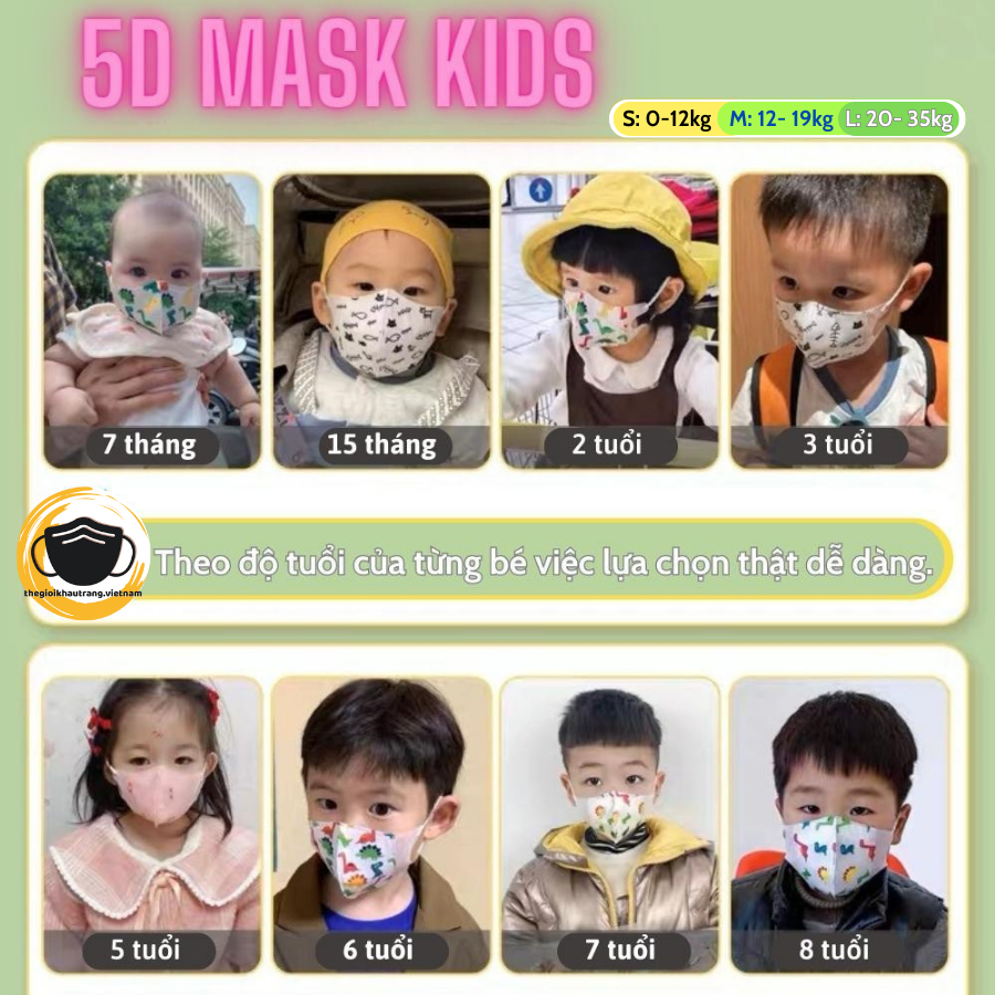 Khẩu trang y tế trẻ em 5D kids An Tâm dành cho bé 0- 8 tuổi, khẩu trang không bị ngộp Khẩu trang y tế trẻ em 5D kids An Tâm dành cho bé 0- 8 tuổi, khẩu trang không bị ngộp