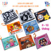 Sách Vải Song Ngữ Đa Giác Quan Cho Bé Sơ Sinh Cỡ Nhỏ 12x12cm - Lalala Baby (0-12 tháng)
