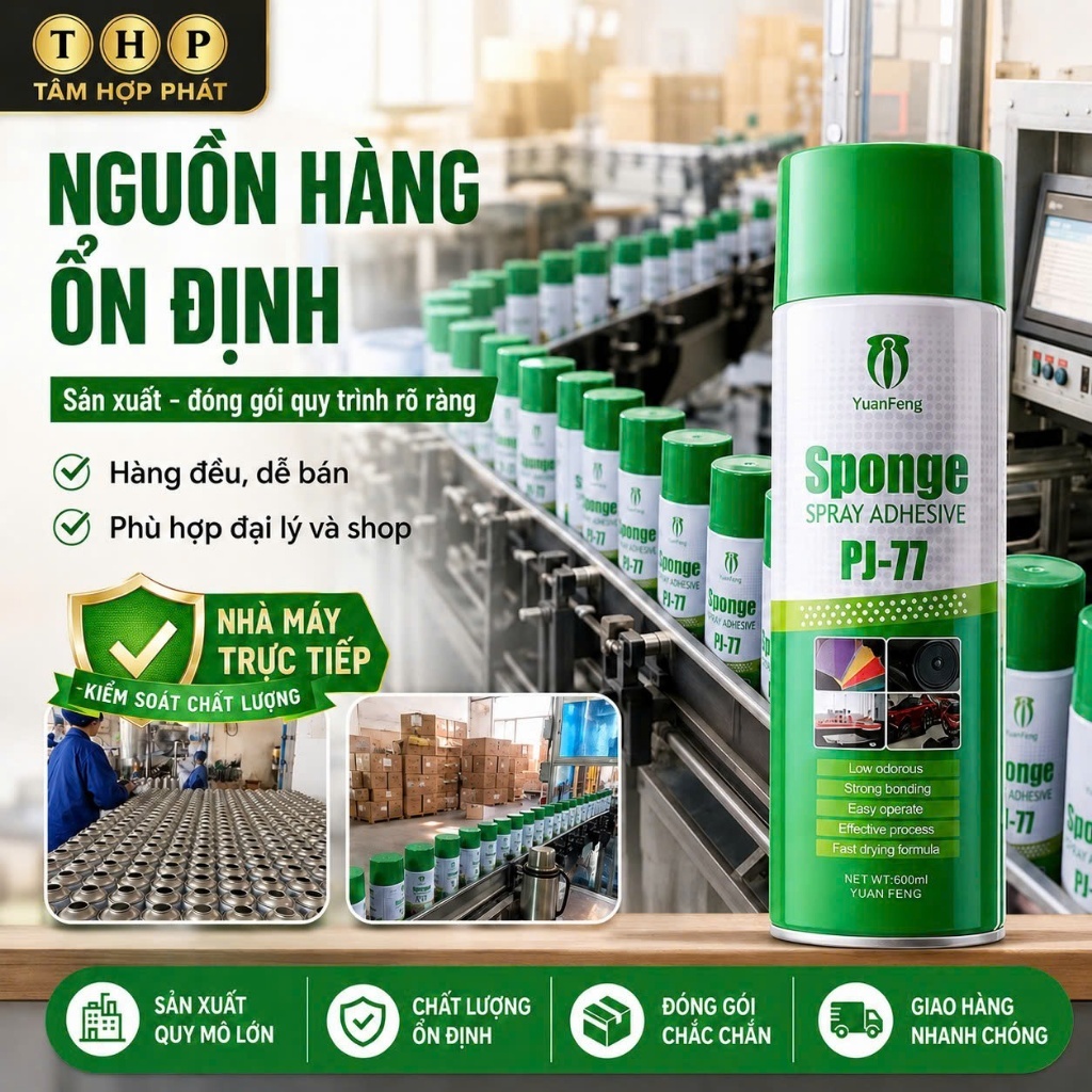 Keo dán xốp dạng xịt chuyên dụng PJ – 77 dán xốp cách nhiệt, dán sàn đa năng giá rẻ Keo dán xốp dạng xịt chuyên dụng PJ – 77 dán xốp cách nhiệt, dán sàn đa năng giá rẻ