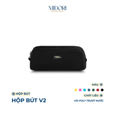 Hộp Bút Đa Năng Đựng Viết Mỹ Phẩm Unisex Nam Nữ Canvas Cao Cấp Trượt Nước | MIDORI BAG COLLECTION