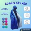 Áo Mưa Bit Dây Kéo Trước Chất Liệu Vải Dù Tổ Ong,Da Cá Cao Cấp, Hàng Chất Lượng Cao Size 1m2-1m4